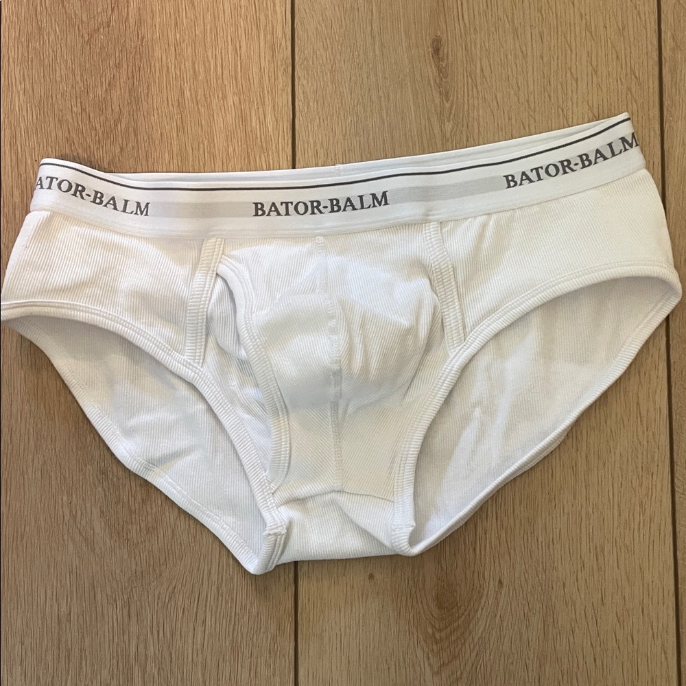 Bator-Balm Ribbed Low-Rise Classic Tighty Whities Fly Front Men's Briefs